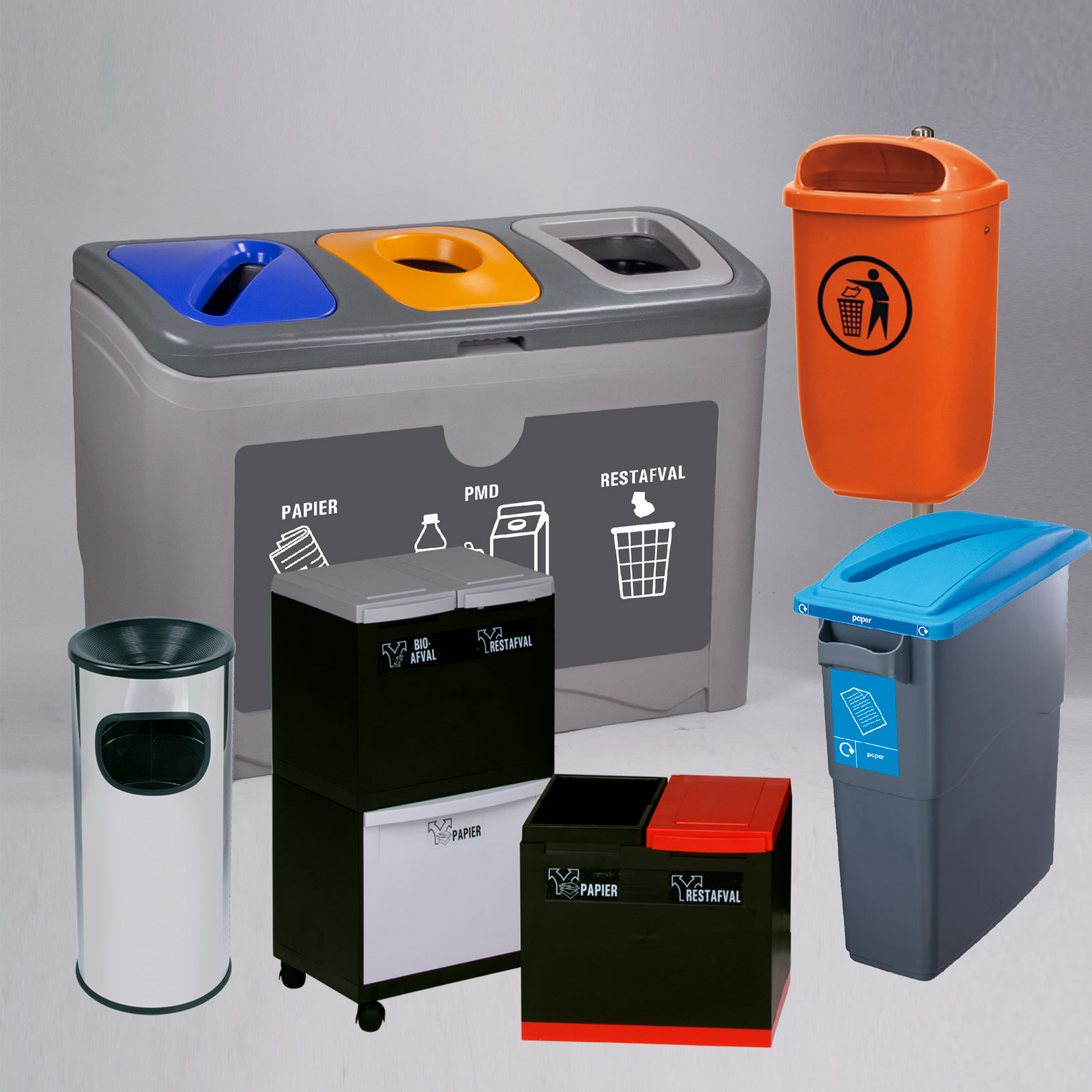 Mülltonne auf Rollen Presse Anzug Standard Haushalt Müll Recycling Behälter